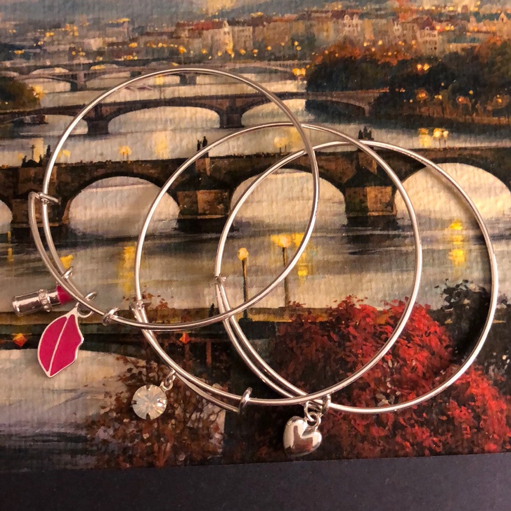Set of 3 charm bracelets
